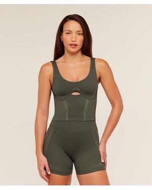 GYMSHARK Weekend Seamless Tank Top - Green