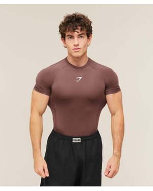 GYMSHARK Element Baselayer T-Shirt - Red