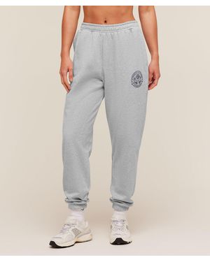 GYMSHARK Strength And Fitness Crest Graphic Joggers - Grey