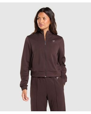 GYMSHARK Tricot Jacket - Brown