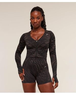 GYMSHARK Adapt Houndstooth Jacket - Black