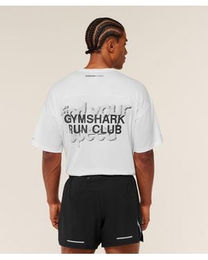 GYMSHARK Running Graphic T-Shirt - White