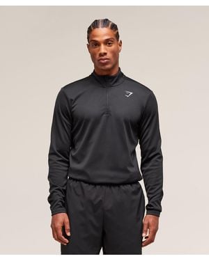 GYMSHARK Arrival 1/4 Zip - Black