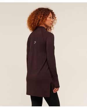 GYMSHARK Vital Long Line Top - Purple