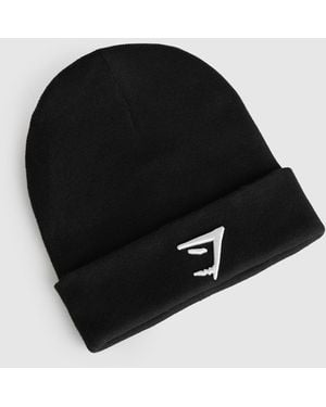 GYMSHARK Reverse Jacquard Beanie - Black