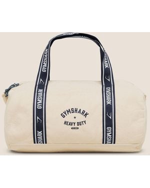 GYMSHARK Logo Duffle Bag - Natural