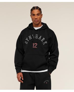 GYMSHARK 12 Graphic Hoodie - Black