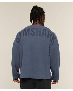 GYMSHARK X Sam Sulek Long Sleeve T-Shirt - Blue