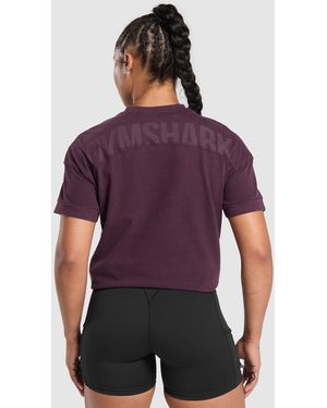 GYMSHARK Elevated Power T-Shirt - Purple