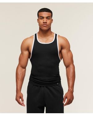 GYMSHARK Ribbed Tank 1Pk - Black