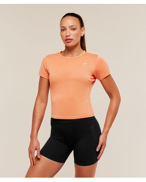 GYMSHARK Washed Pastel Baby Tee - Black