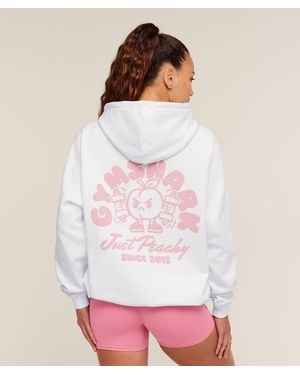 GYMSHARK Just Peachy Graphic Hoodie - White