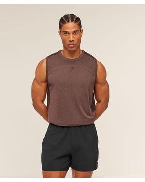 GYMSHARK Lightweight Seamless Tank - Brown
