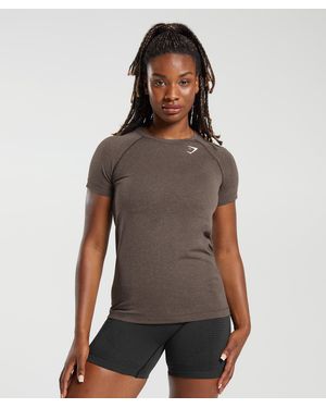 GYMSHARK Vital Seamless 2.0 Light T-Shirt - Brown