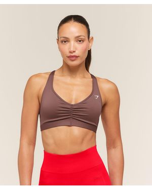 GYMSHARK Ruched Sports Bra 2.0 - Red