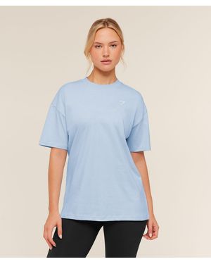 GYMSHARK Training Oversized T-Shirt - Blue