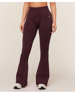 GYMSHARK Light Hold Flared Leggings - Purple