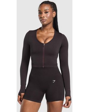GYMSHARK Lift Seamless Zip Up Jacket - Black