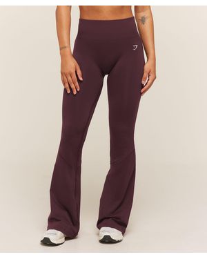 GYMSHARK Everyday Seamless Flared Leggings - Purple