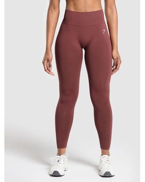 GYMSHARK Everyday Seamless Leggings - Red
