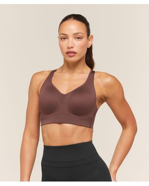 GYMSHARK High Support V-Neck Sports Bra - Red