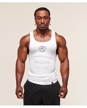 GYMSHARK Legacy Ribbed Tank - White