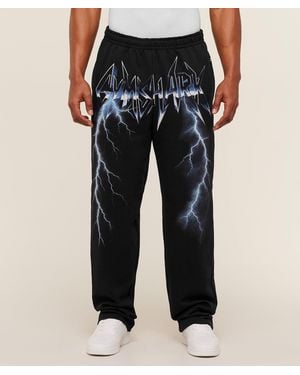GYMSHARK Eagle Band Style Graphic Straight Leg Pants - Black
