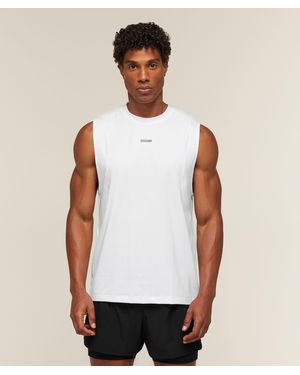 GYMSHARK Running Boxy Tank - White