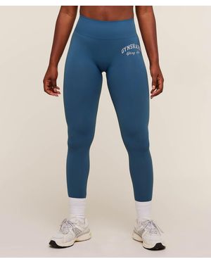 GYMSHARK Everyday Seamless Lifting Club Leggings - Blue
