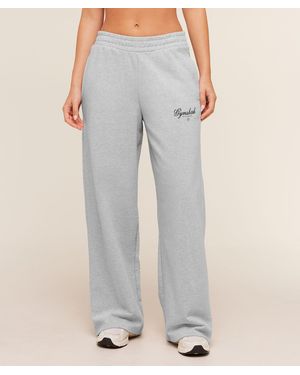 GYMSHARK Script Embroidery Sweatpants - Gray