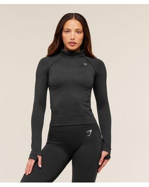 GYMSHARK Vital Warm Long Sleeve Top - Black