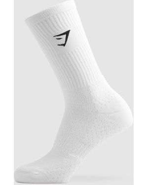 Gymshark Pre Prod Premium Sharkhead Crew Single - White