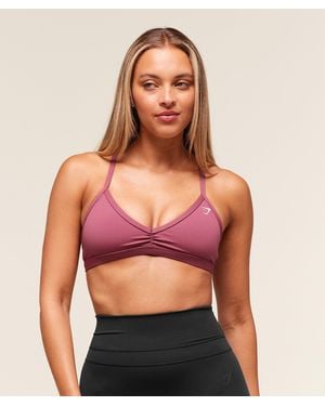 GYMSHARK Minimal Sports Bra - Red