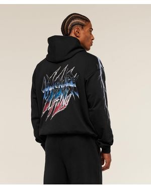 GYMSHARK Eagle Band Style Graphic Hoodie - Black
