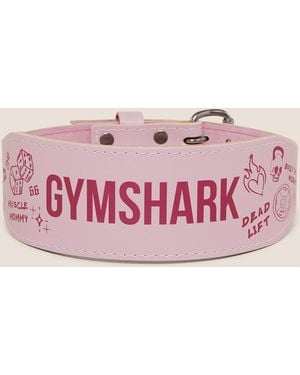 GYMSHARK Graphic Tapered Lifting Belt - Pink