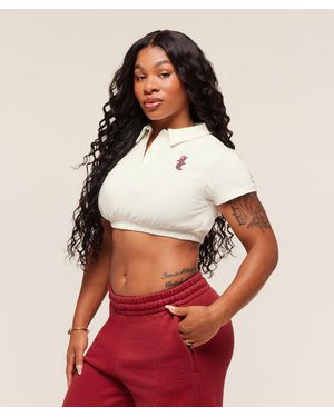 GYMSHARK X Analis Cropped Polo - Red