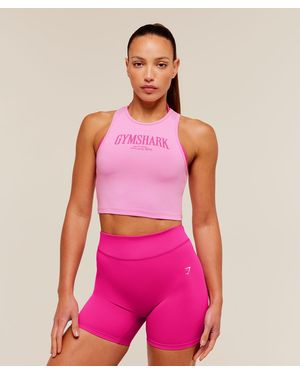GYMSHARK Graphic Midi Tank - Pink