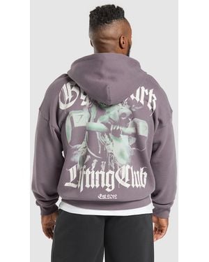 GYMSHARK Doberman Graphic Hoodie - Grey