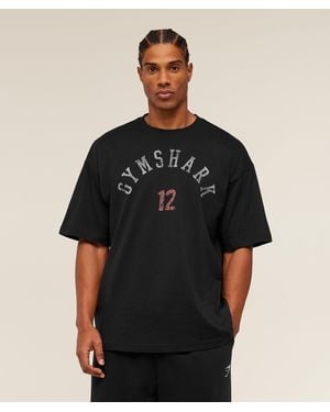 GYMSHARK 12 Graphic T-Shirt - Black