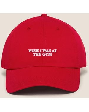 GYMSHARK Slogan Cap - Red
