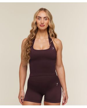 GYMSHARK Adapt Solid Halter Neck Tank - Purple