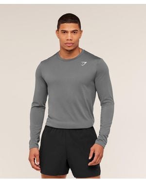 GYMSHARK Arrival Long Sleeve T-Shirt - Grey