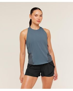 GYMSHARK Running Elite Loose Fit Tank - Blue