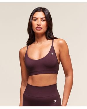 GYMSHARK Everyday Seamless Racerback Sports Bra - Red
