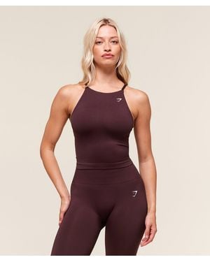 GYMSHARK Everyday Seamless Tank With Shelf - Purple