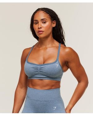 GYMSHARK Lift Seamless Sports Bra - Blue
