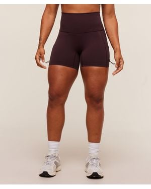 GYMSHARK Legacy Logo Tight Shorts - Purple