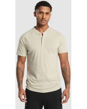 GYMSHARK Rest Day Commute Polo Shirt - Natural