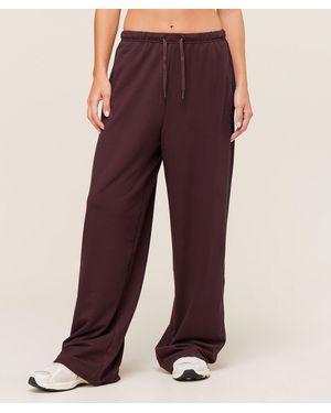 GYMSHARK Retro Stripe Snap Pants - Purple