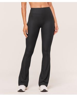 GYMSHARK Ribbed Flared Leggings - Blue